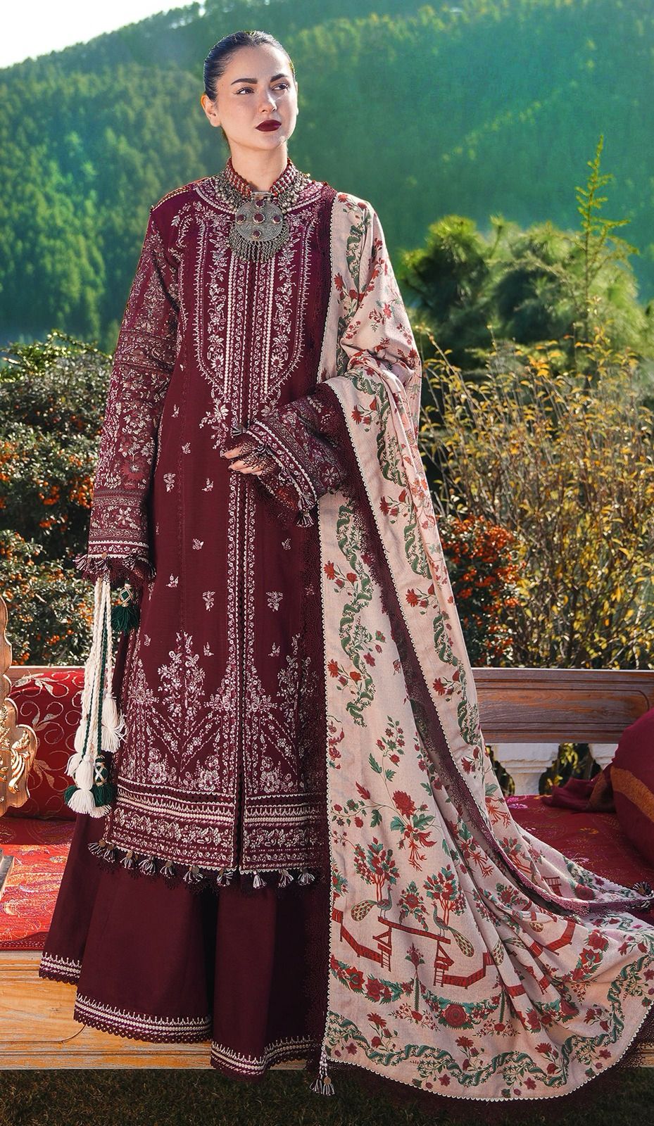3 PCS DHANAK SUIT with WOOL SHAWL