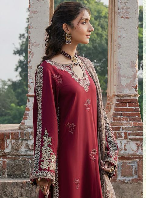 3pc DHANAK with WOOL SHAWL SUIT