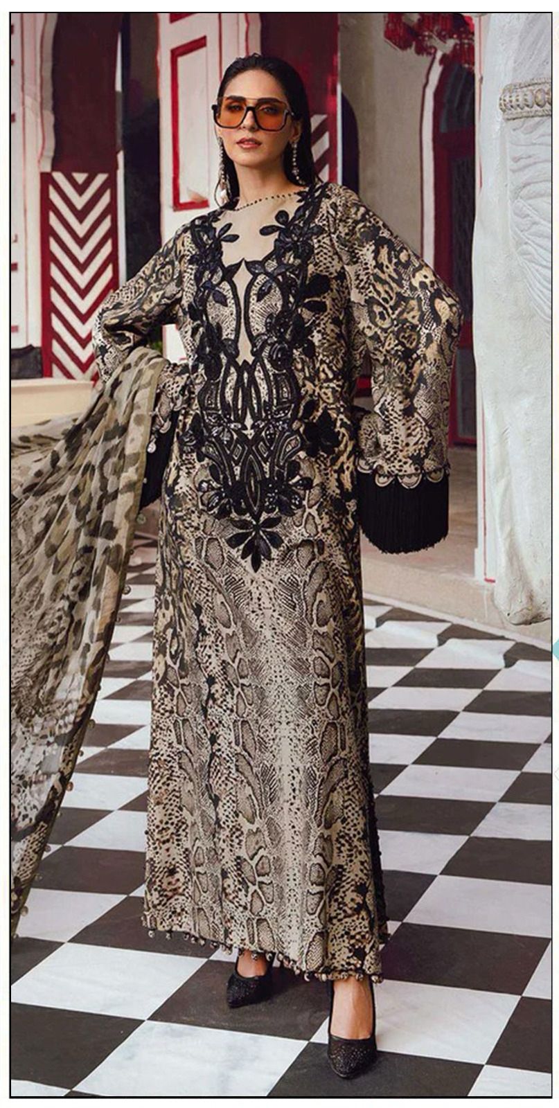 3 PCs SHEHMOZ SUIT WITH SILK DUPATTA