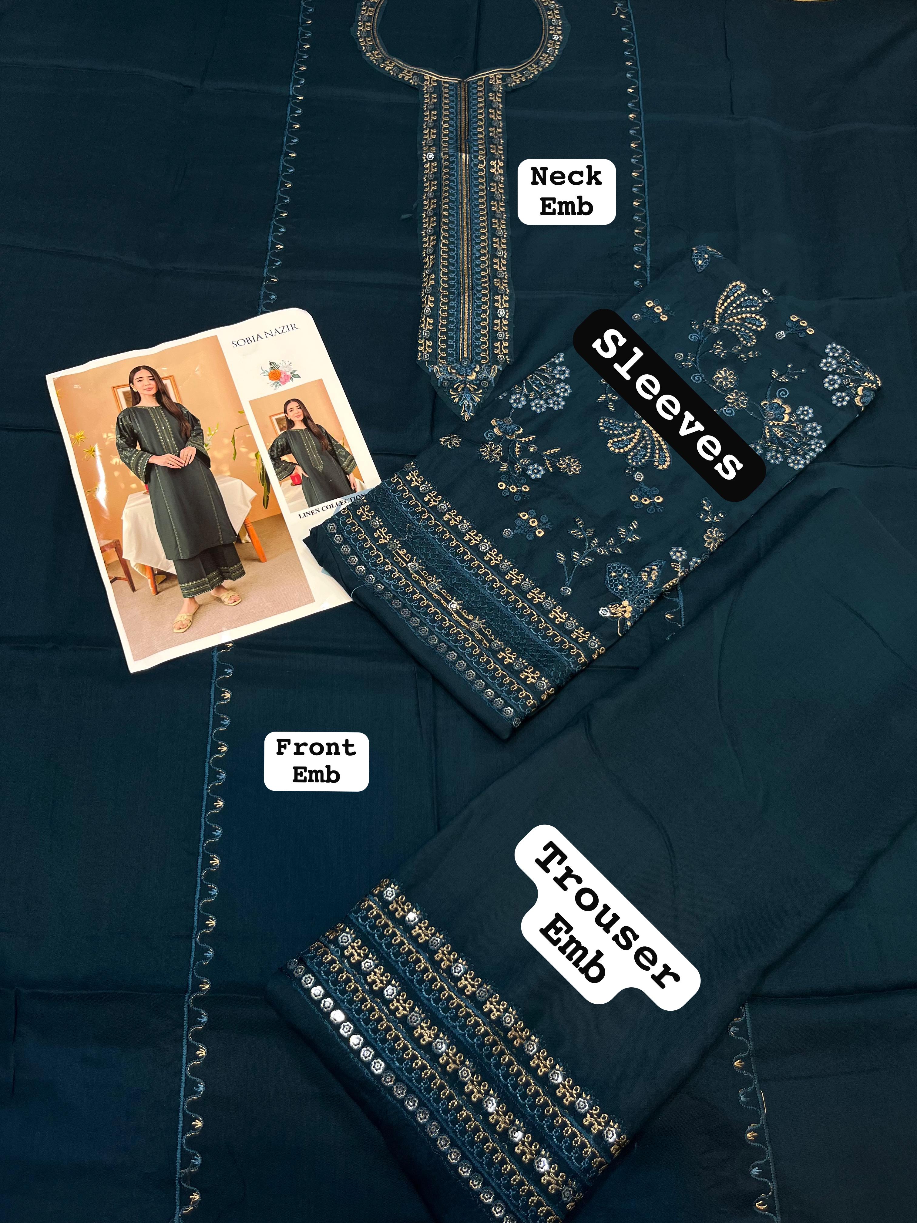 2 PCS DHANAK EMBROIDED