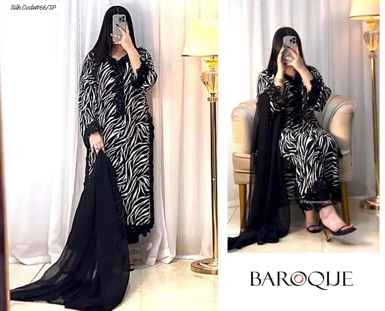 3 PC SILK VISCOSE MODERN ARTICLE