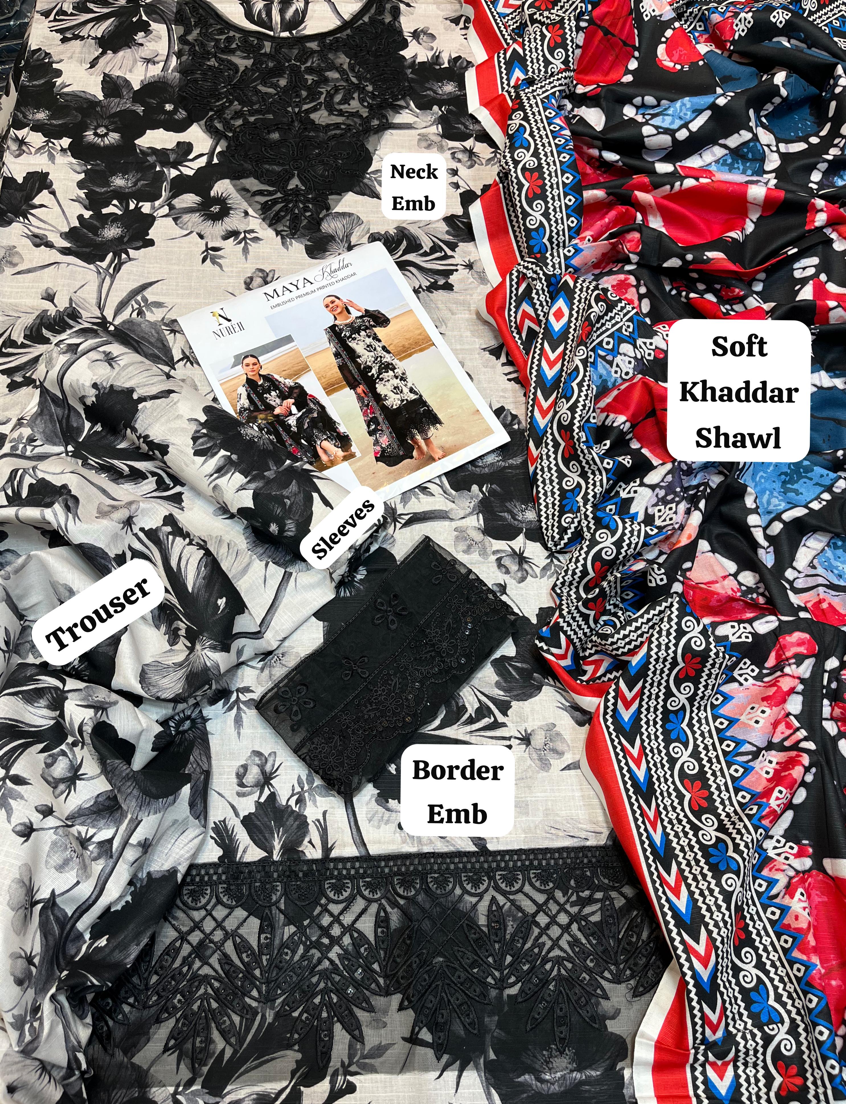 3 PC KHADDAR FINE QUALITY SUIT