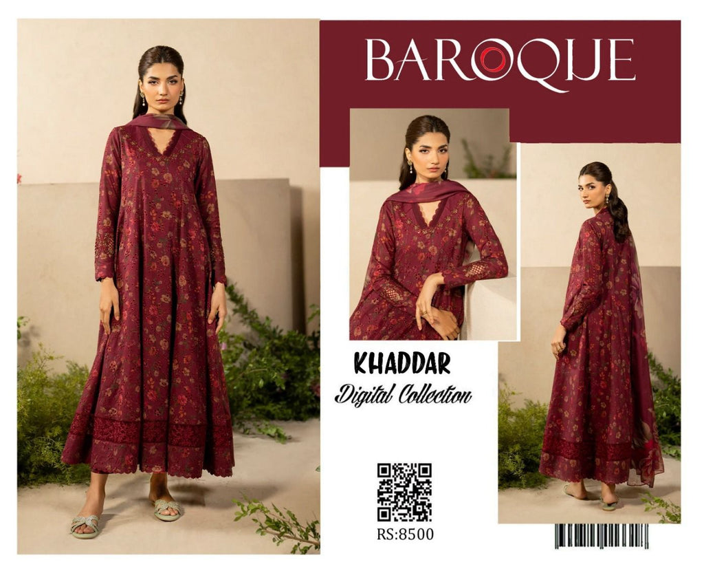 3 PC KHADDAR Fine Quality SUIT