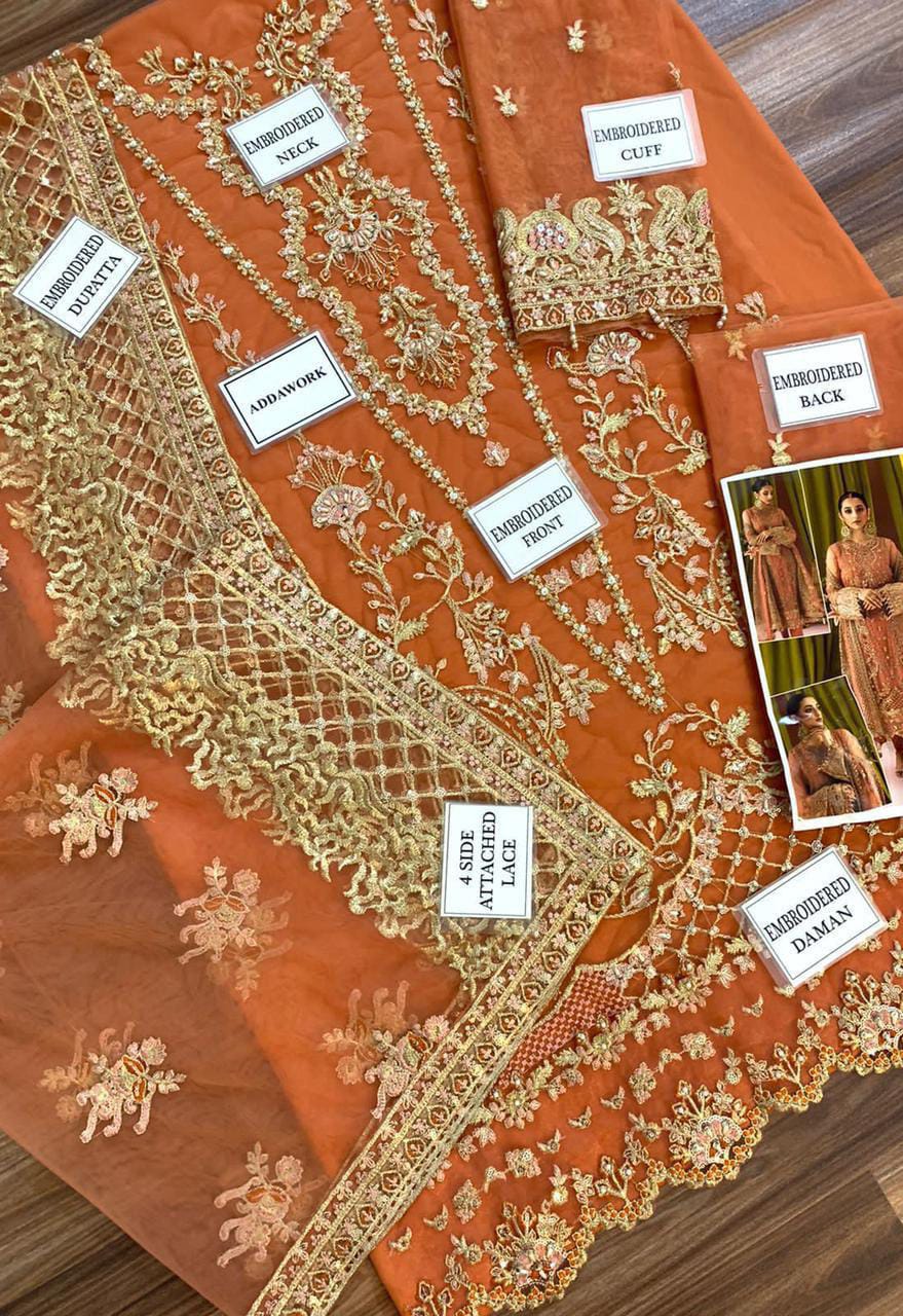 3 PC NET EMB WITH SOFT MALAI TROUSER HEAVY ARTICLE