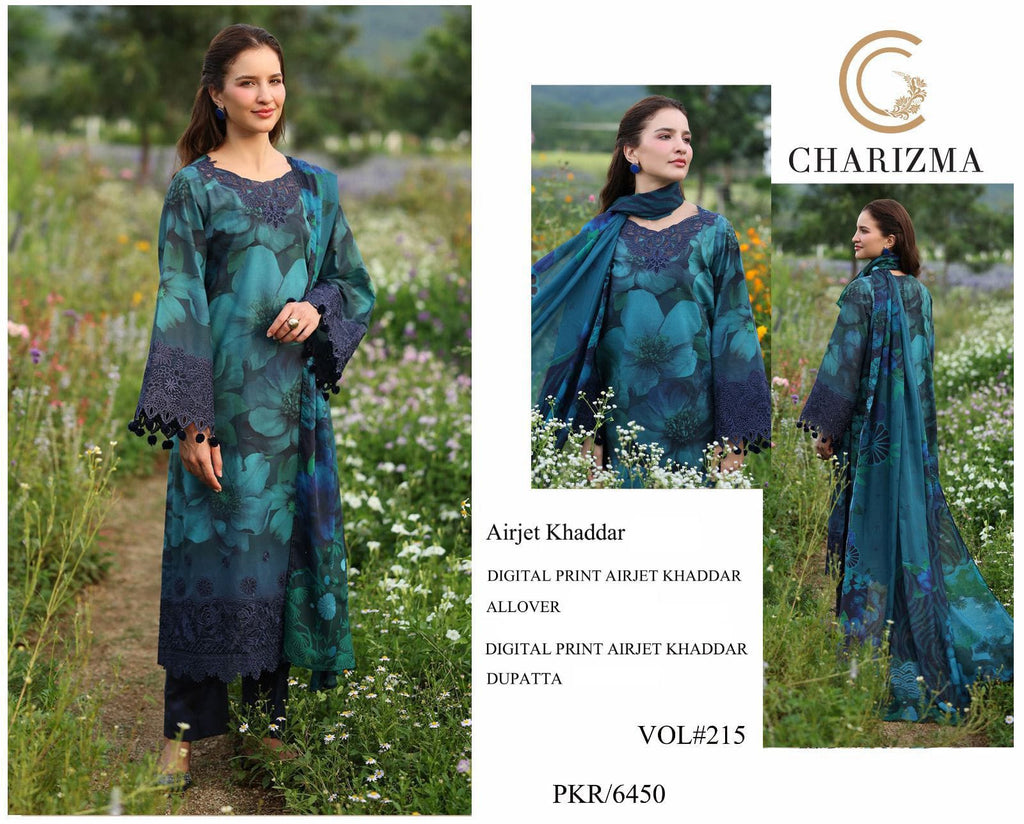 3 PC KHADDAR PRINTED SUIT