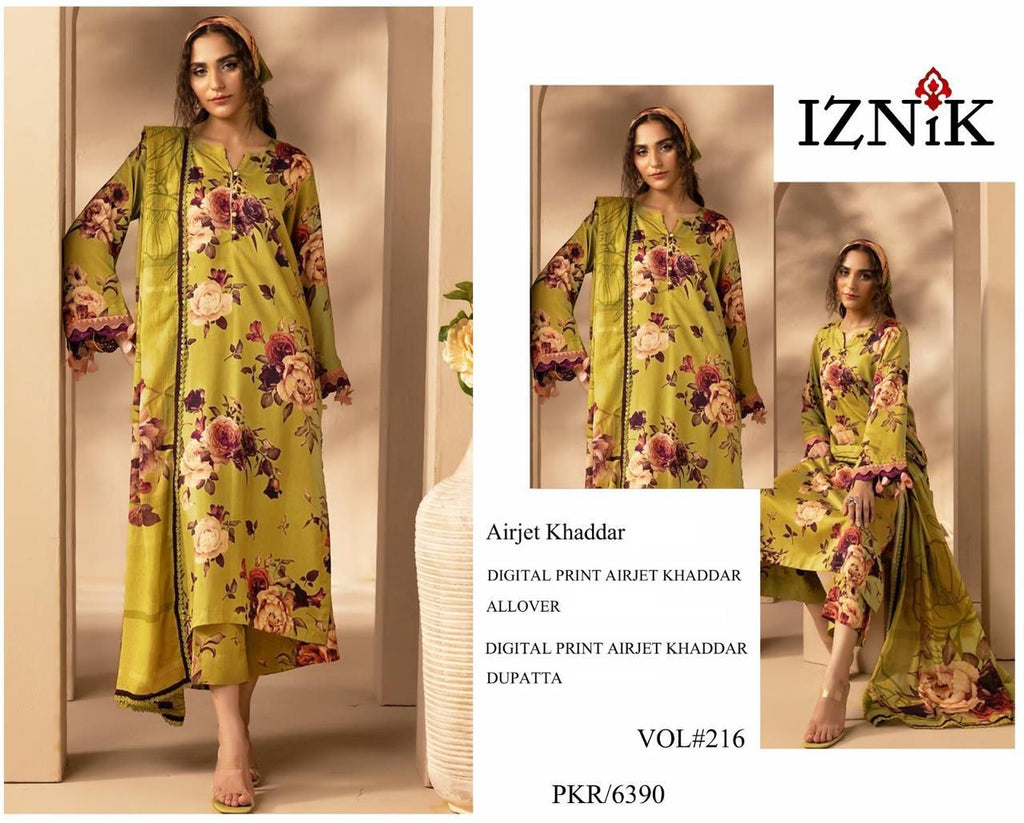 3 PC KHADDAR PRINTED SUIT