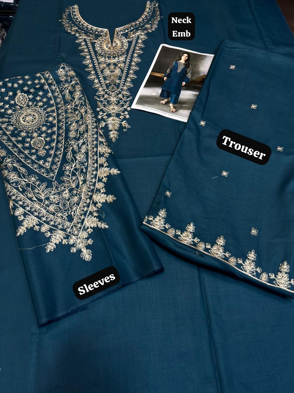 2 PC DHANAK EMB Suit