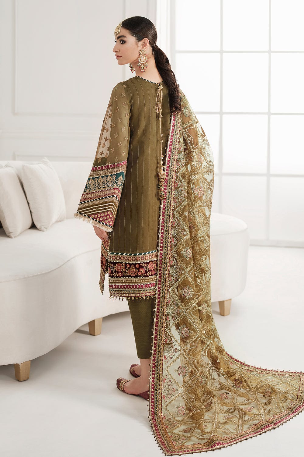 3 PC CHIFFON EMB LUXURY SUIT