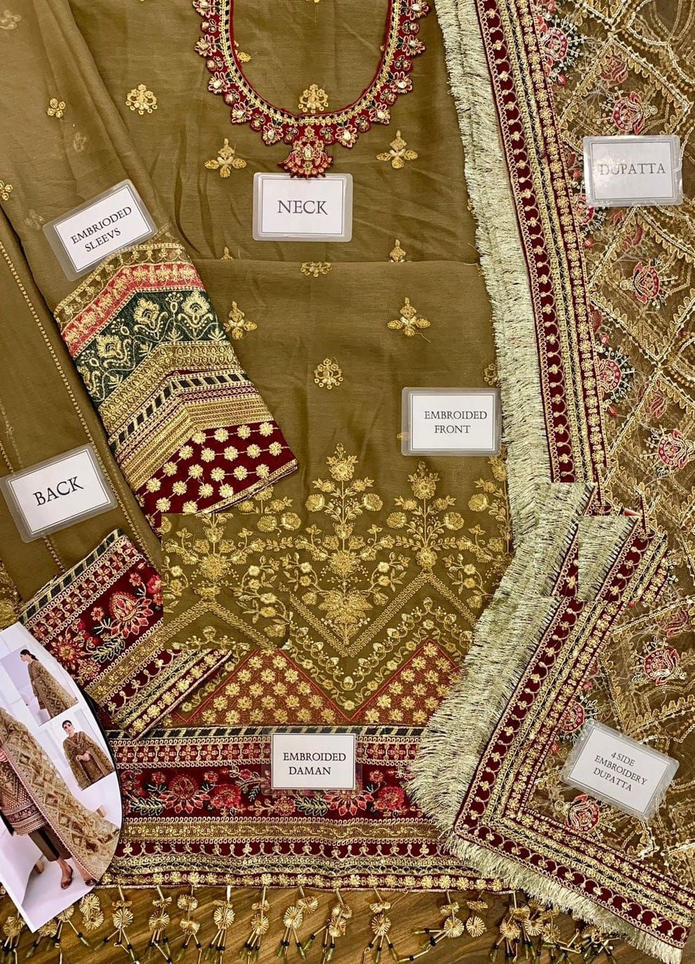 3 PC CHIFFON EMB LUXURY SUIT