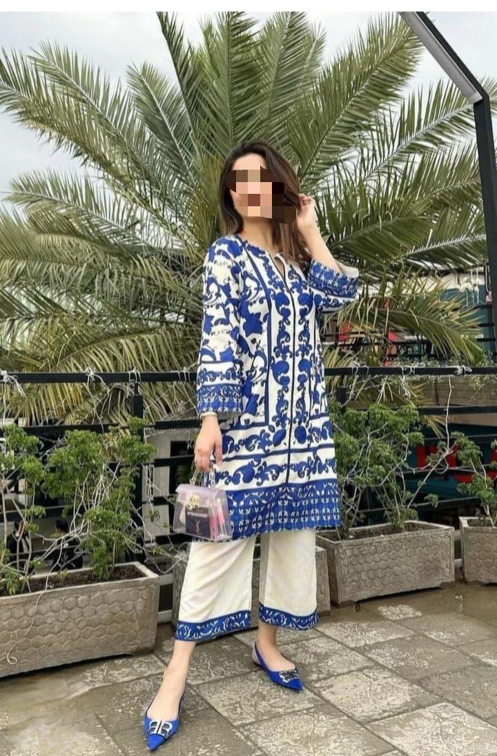 3 pc SHAMOOZ Silk Printed SUIT