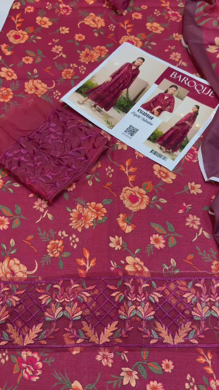 3 PC KHADDAR Fine Quality SUIT